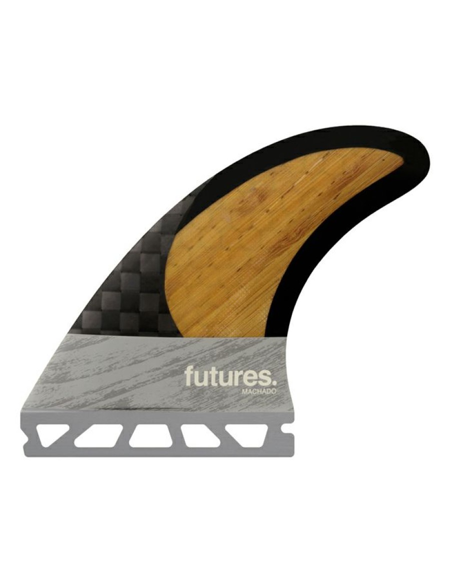 Gear * | Online Futures Fins Machado Signature Carbon/Bamboo Thruster Medium