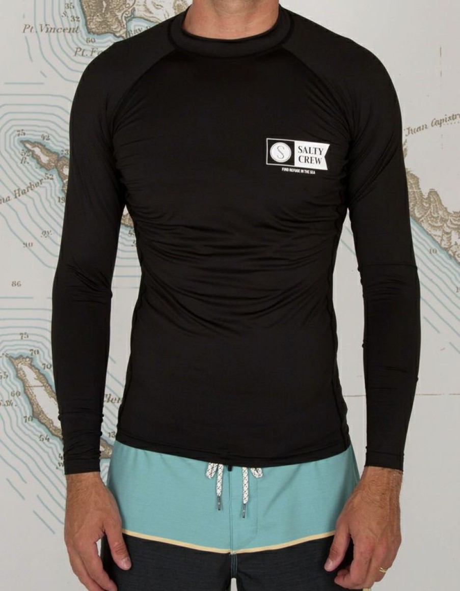 Wetsuits * | Limited Edition Salty Crew Shelter Long Sleeve Black