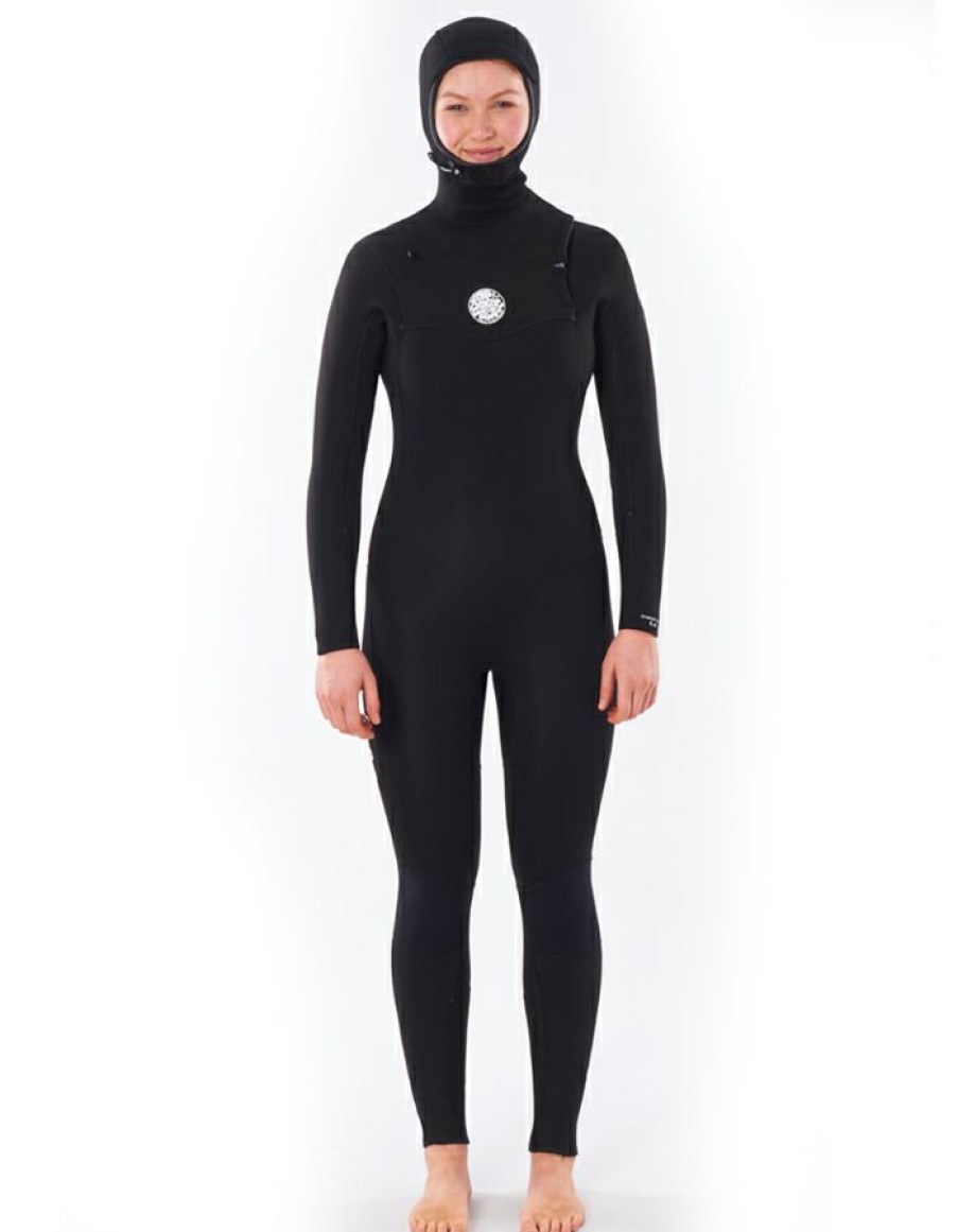 Wetsuits * | Shop Rip Curl Women Dawn Patrol Hood 5/4 Chest Zip