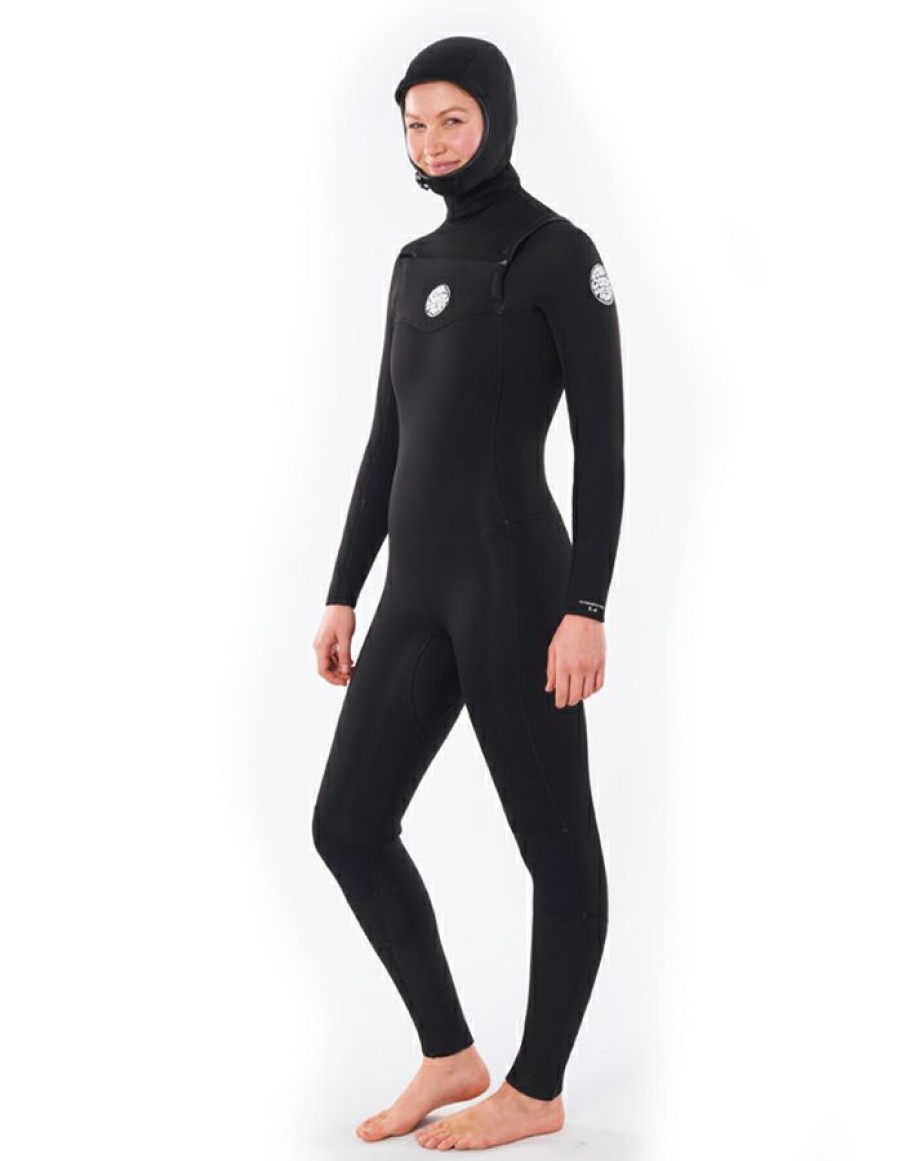 Wetsuits * | Shop Rip Curl Women Dawn Patrol Hood 5/4 Chest Zip