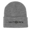 Mens * | Online Salty Crew Railed Beanie Grey