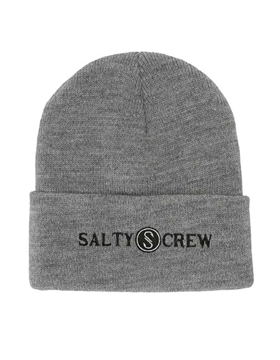 Mens * | Online Salty Crew Railed Beanie Grey