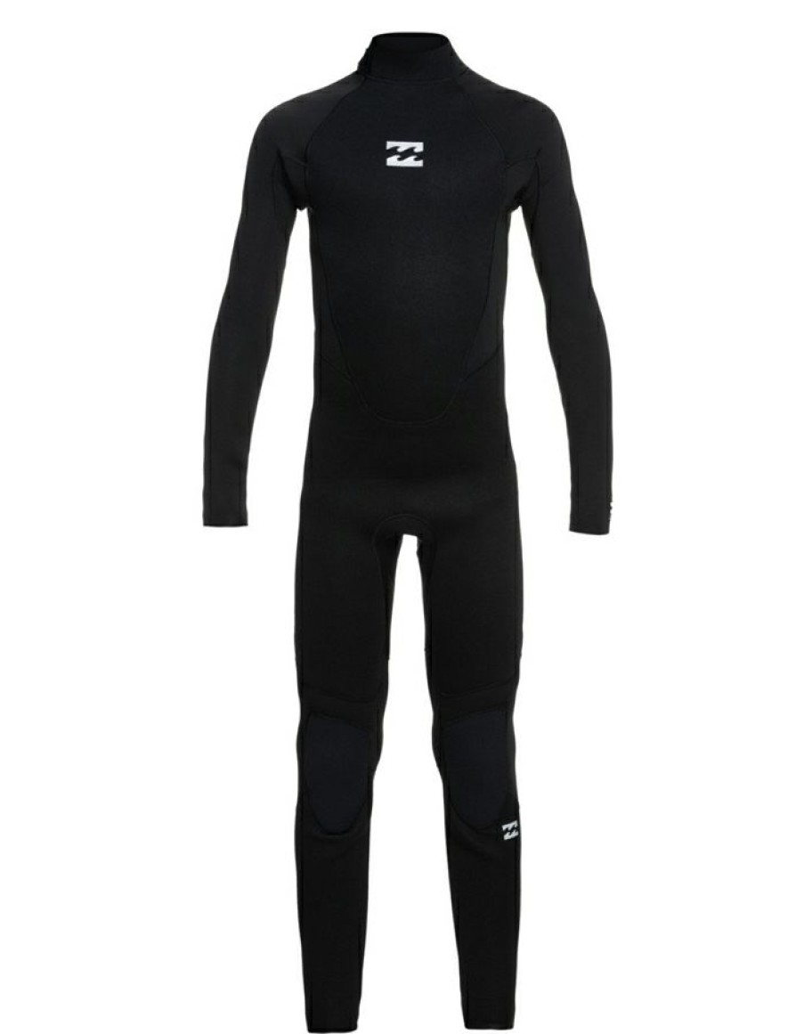 Wetsuits * | Shop Billabong Intruder 3/2 Mm Back Zip Junior Black