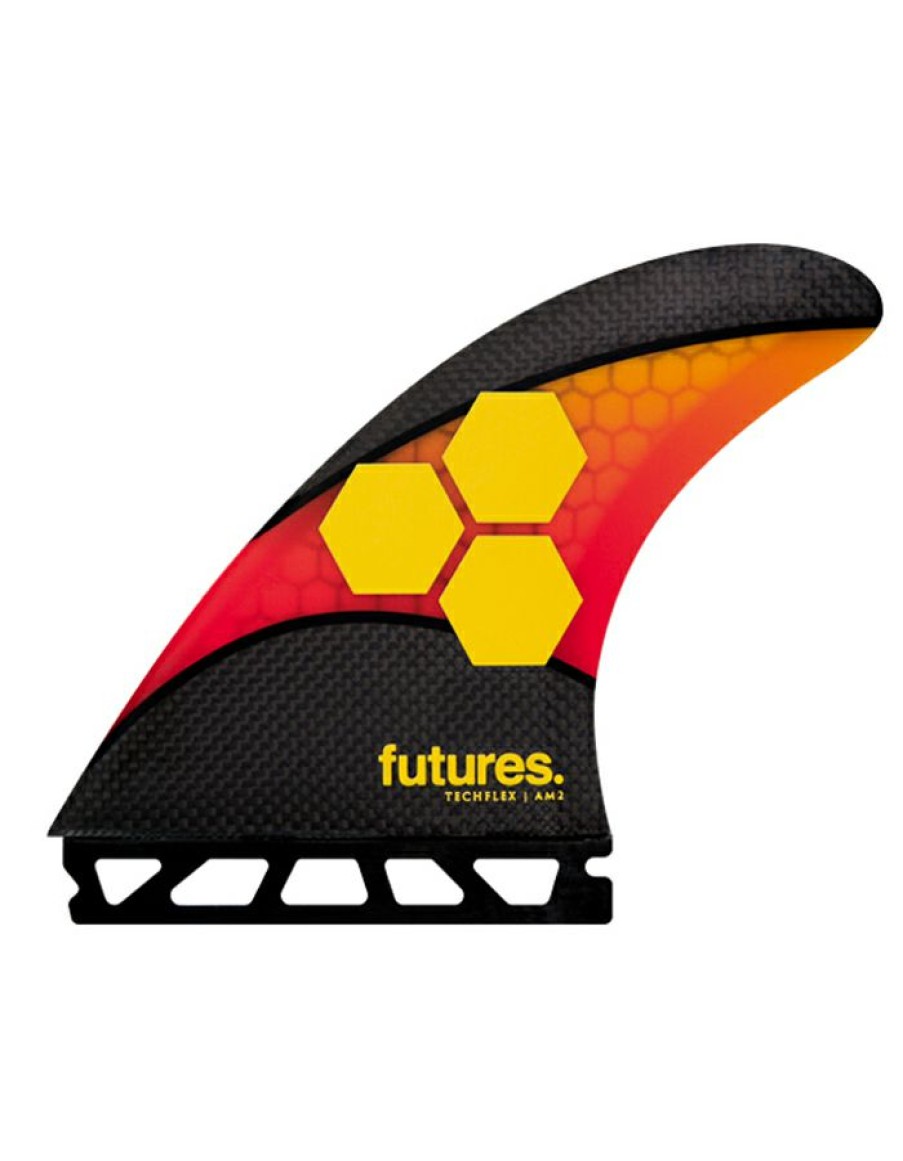 Gear * | Less Expensive Futures Fins Am2 Thruster Techflex Orange Red