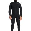 Wetsuits * | Wholesale Quiksilver 5/4/3 Everyday Sessions Hooded Chest Zipwetsuit Black