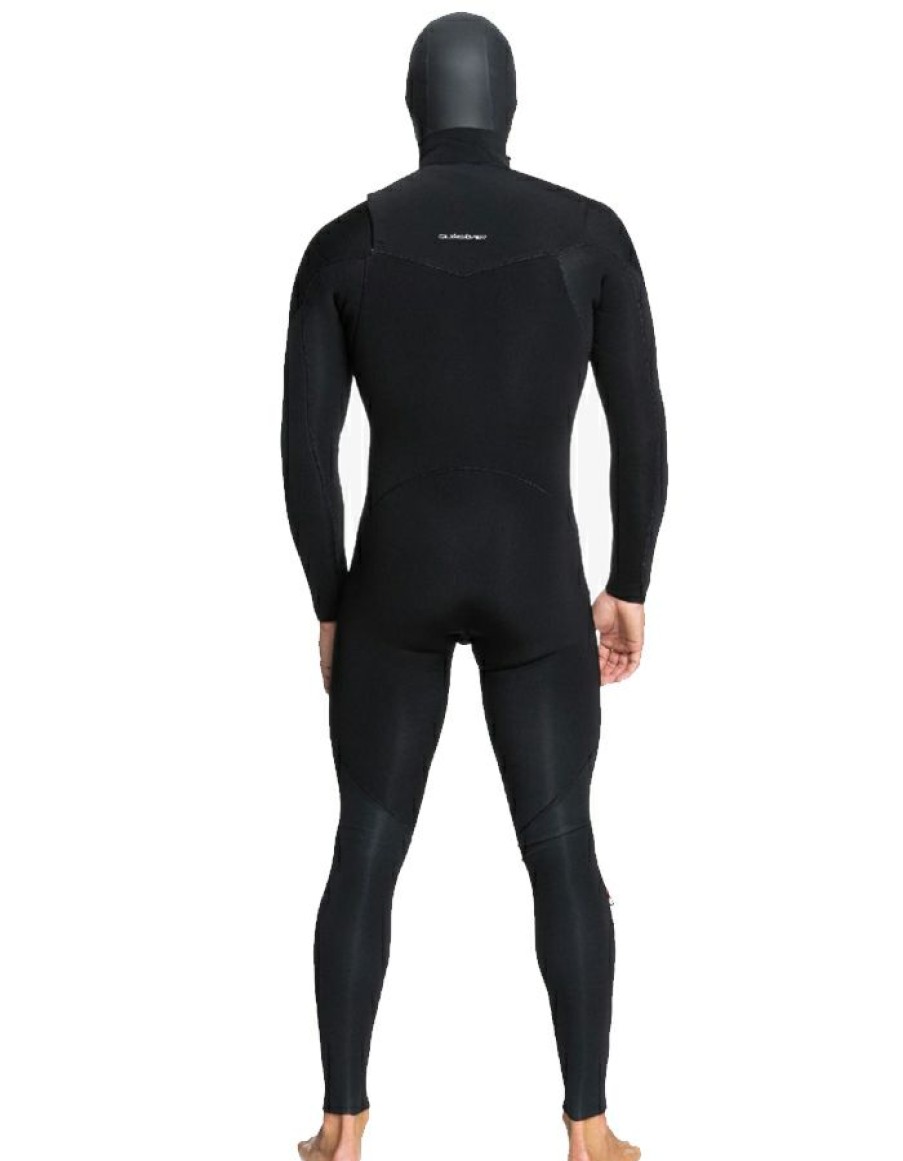 Wetsuits * | Wholesale Quiksilver 5/4/3 Everyday Sessions Hooded Chest Zipwetsuit Black