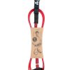 Gear * | Less Expensive Channel Island Dane Reynolds Signature Standard Leash 6'0 3/16 Red