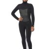 Wetsuits * | Less Expensive Sisstrevolution Seven Seas 5/4 Hooded Chest Full Wetsuit Black