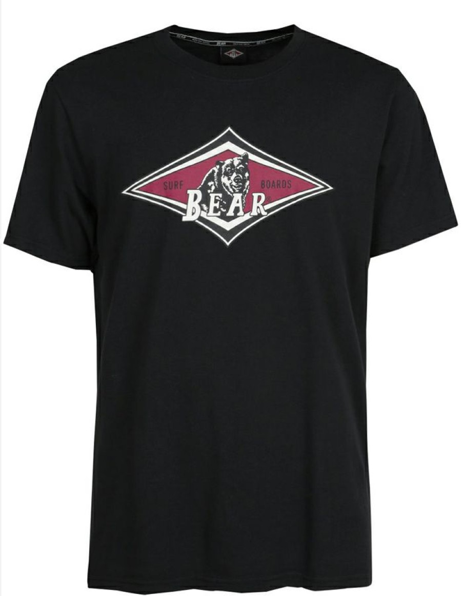 Mens * | Top Sell Bear Surfboards T-Shirt Black