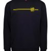 Mens * | Unique Santa Cruz Opus Dot Stripes Crew Black