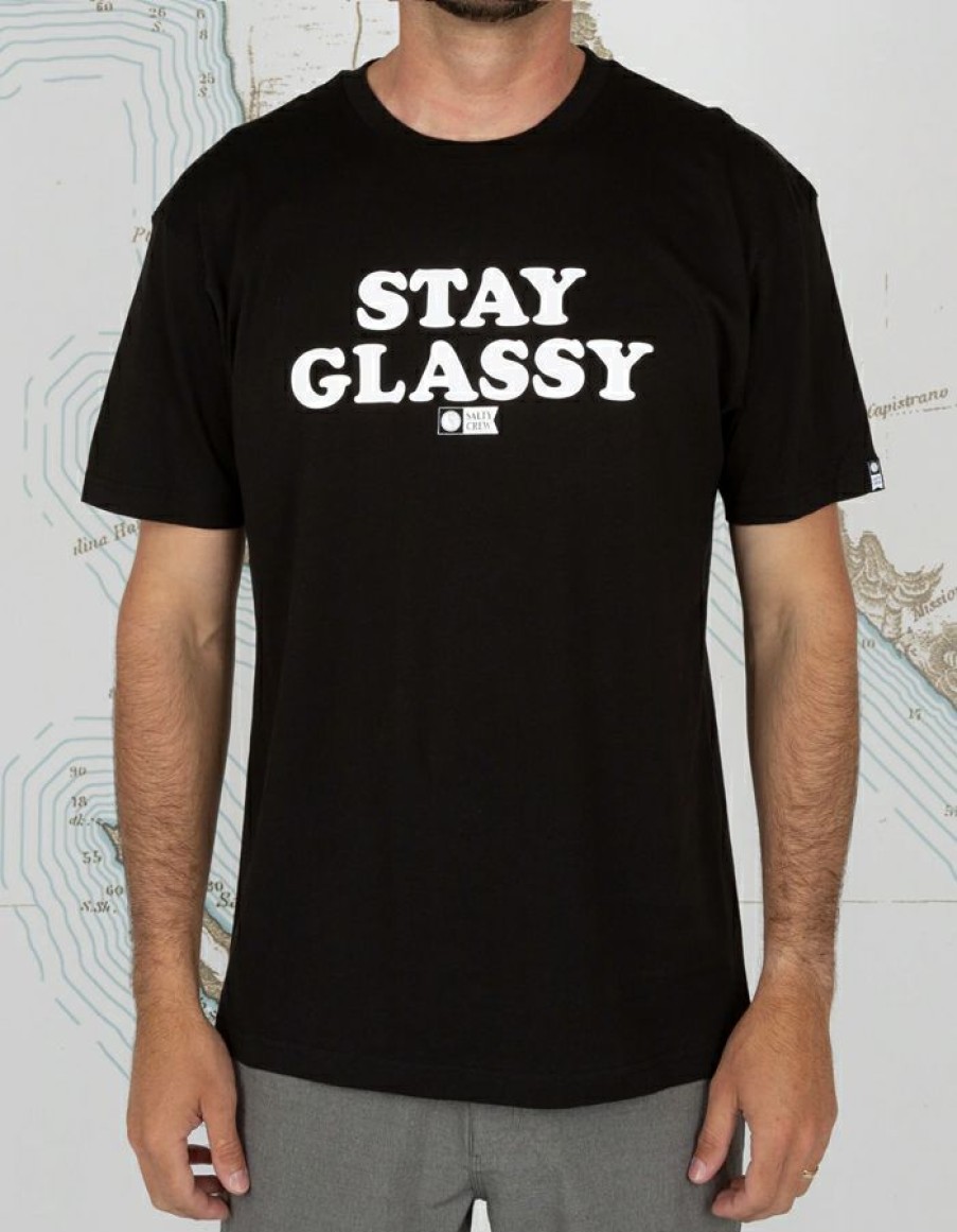 Mens * | Crazy Deals Salty Crew Stay Glassy T-Shirt Black