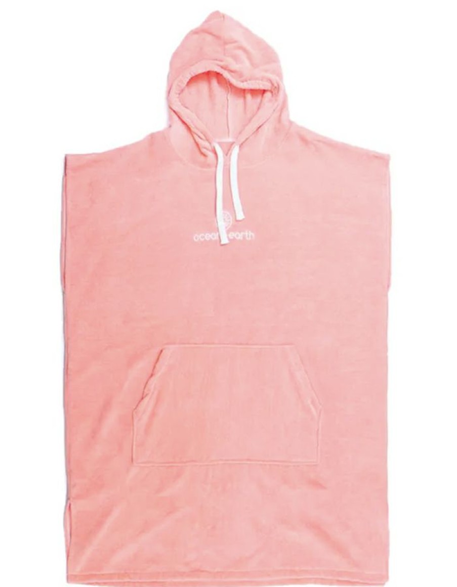 Gear * | Wholesale Ocean & Earth Ladies Hooded Poncho Pink