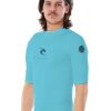 Wetsuits * | Unique Rip Curl Corps Short Sleeve Uv Tee Blue