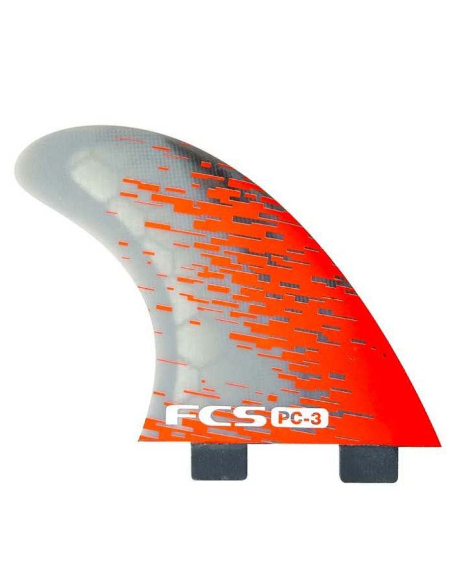 Gear * | Crazy Deals Fcs Pc-3 Red Smoke Tri Fin Set Thruster Small