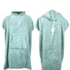 Gear * | Less Expensive Lightning Bolt Green Bolt Poncho Harbor Gray