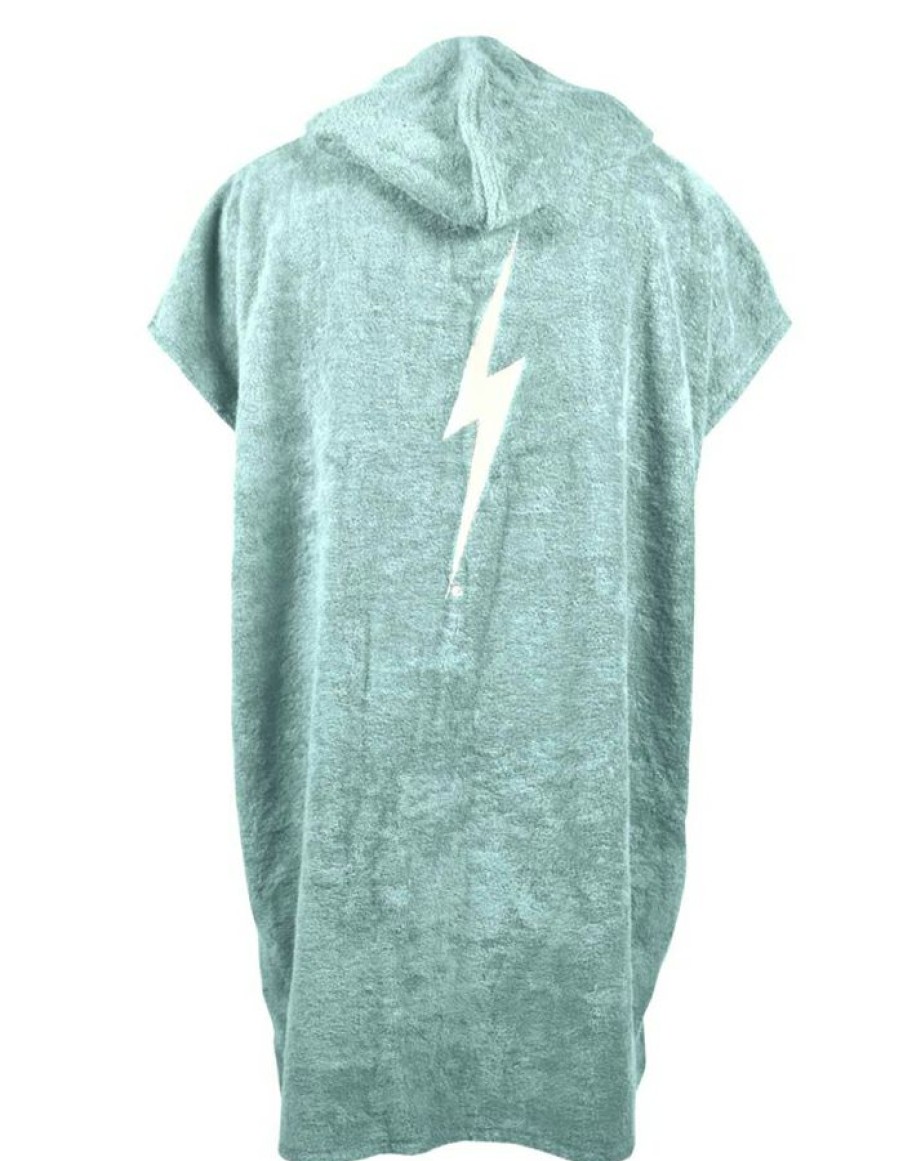 Gear * | Less Expensive Lightning Bolt Green Bolt Poncho Harbor Gray