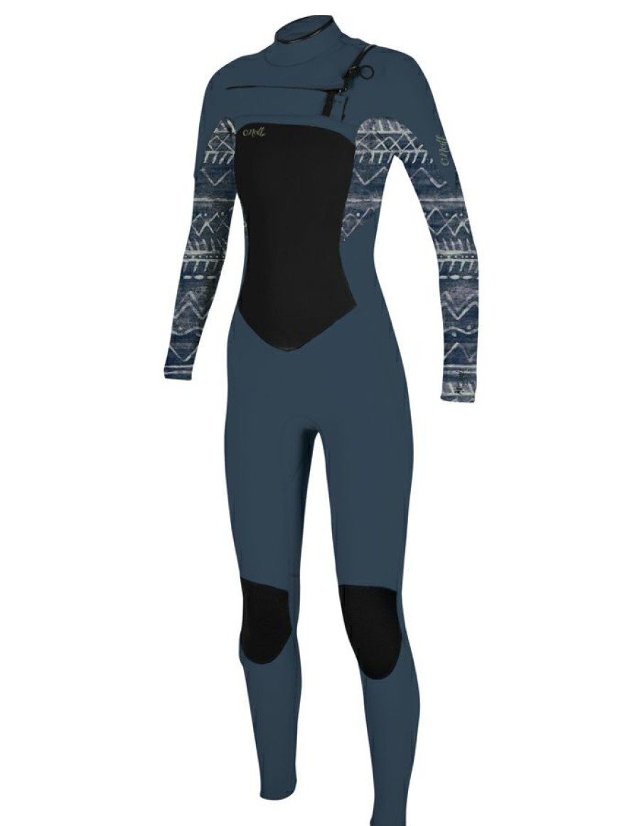 Wetsuits * | Shop O'Neill Epic 4/3 Mm Wetsuit Chest Zip Black Womens Shade