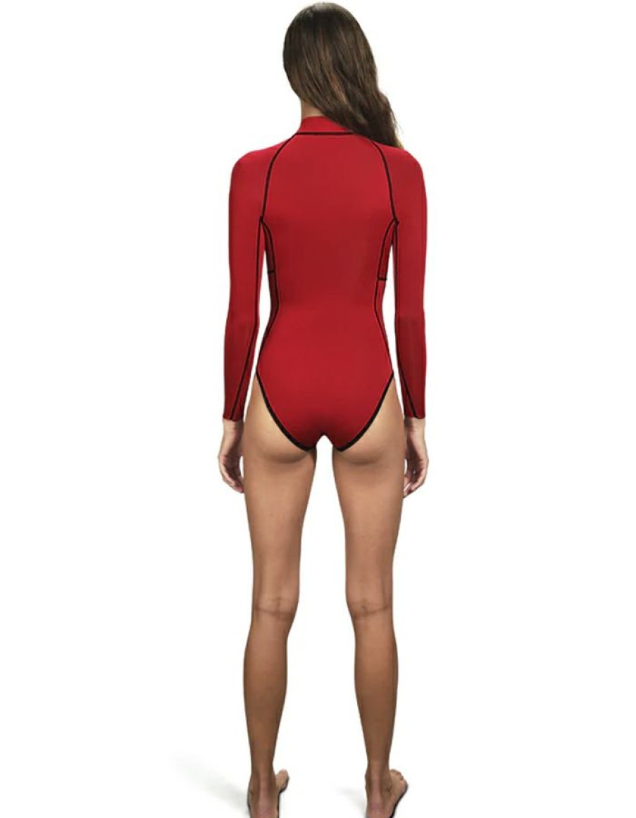 Wetsuits * | Crazy Deals Matuse Miriam Reversible 2/1Mm Ls Spring Red