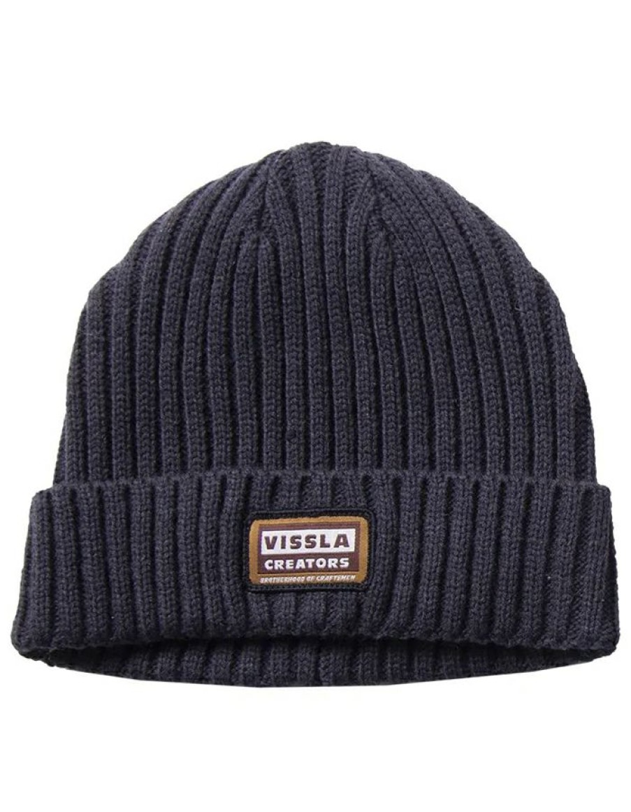 Mens * | Online Vissla Creators Horizon Eco Beanie Dark Naval