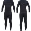 Wetsuits * | Top Sell O'Neill Hyperfreak 4/3+ Full Wetsuit Chest Zip Black/Black