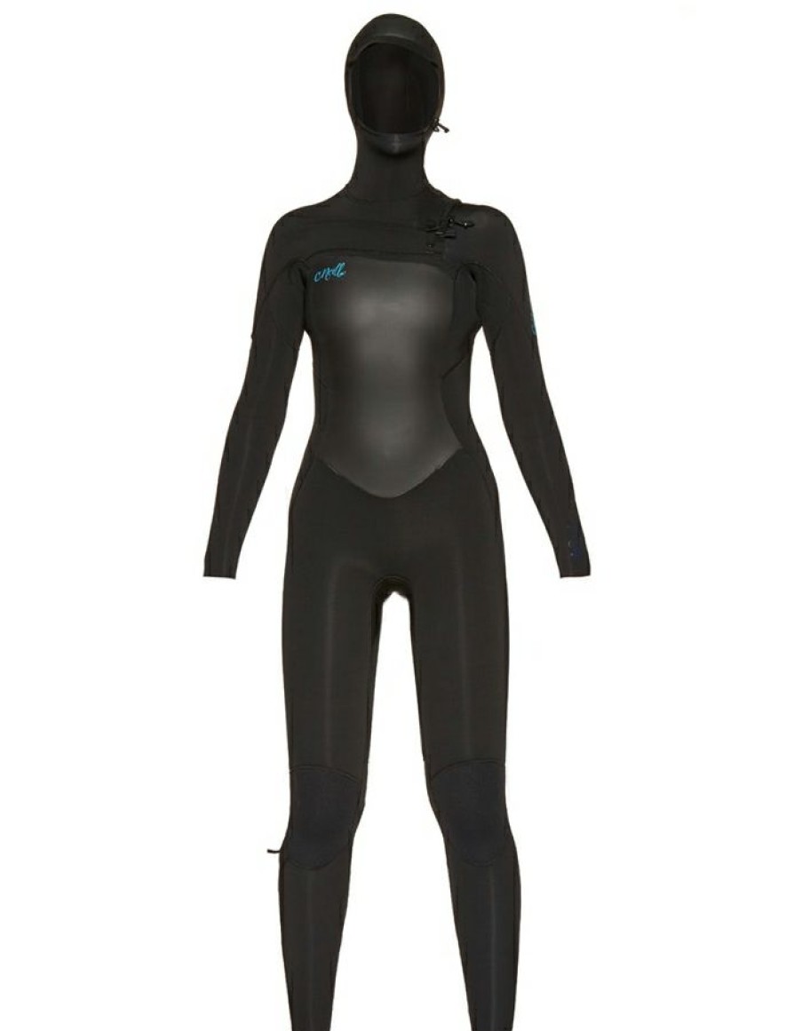 Wetsuits * | Shop O'Neill Epic 6/5/4 Chest Zip W/Hood Full Women Wetsuit