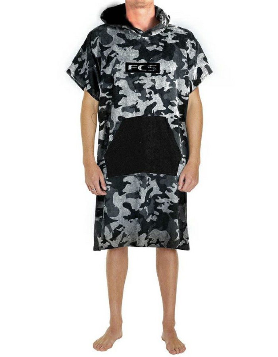 Gear * | Online Fcs Towel Poncho Adult Camo Black