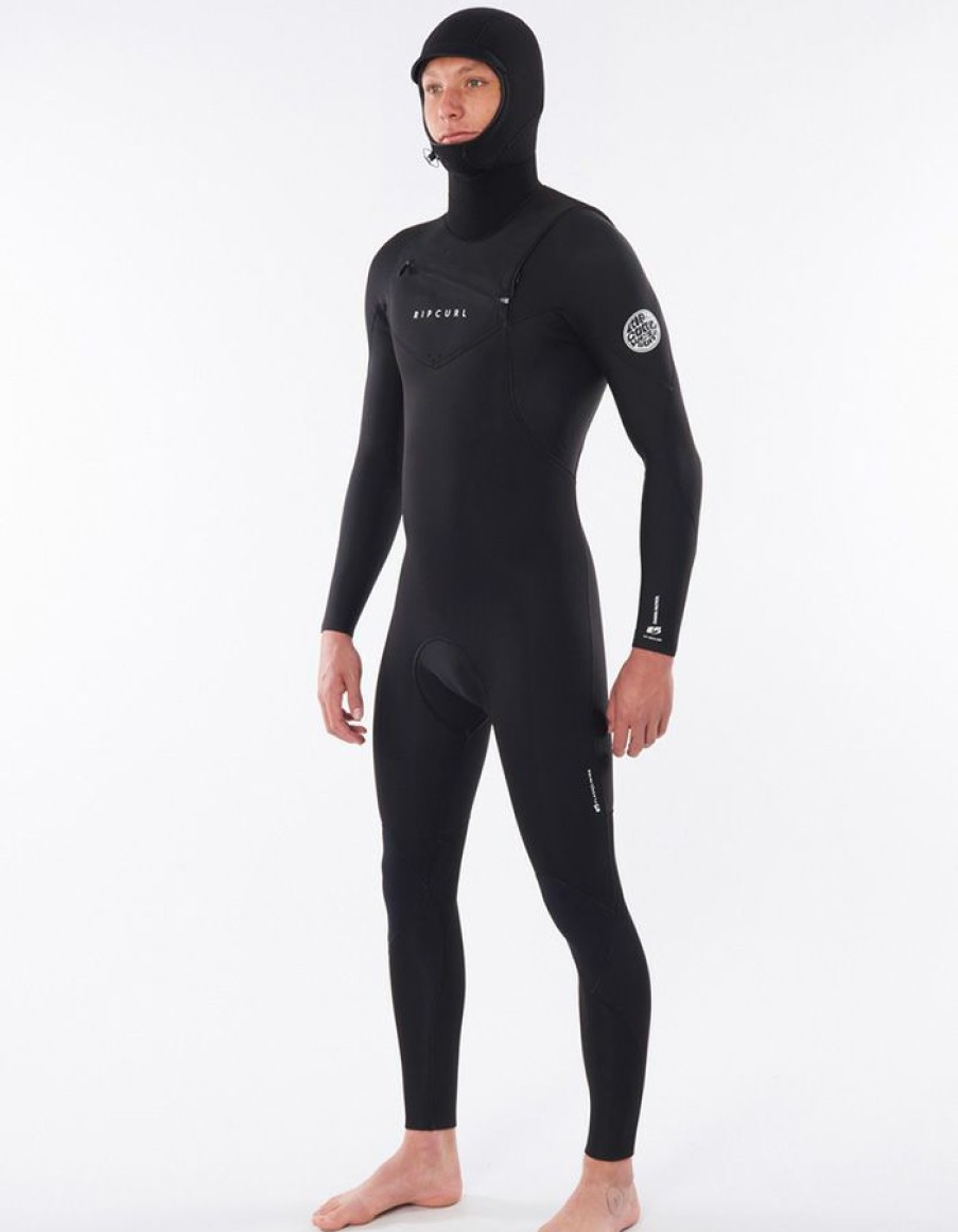 Wetsuits * | Crazy Deals Rip Curl Dawn Patrol Hood 5/4 Chest Zip Steamer