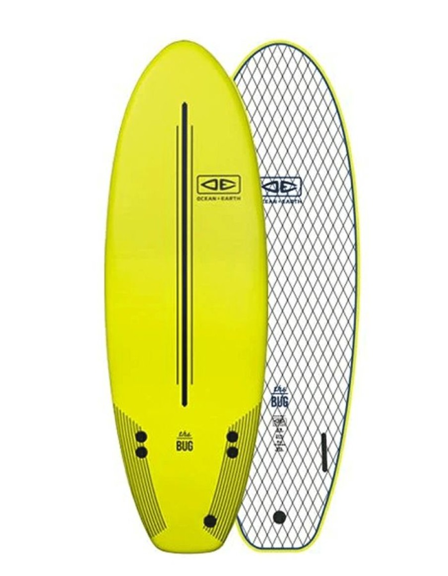 Surfboards * | Sale Online O&E The Bug 6'0 Softboard Lime