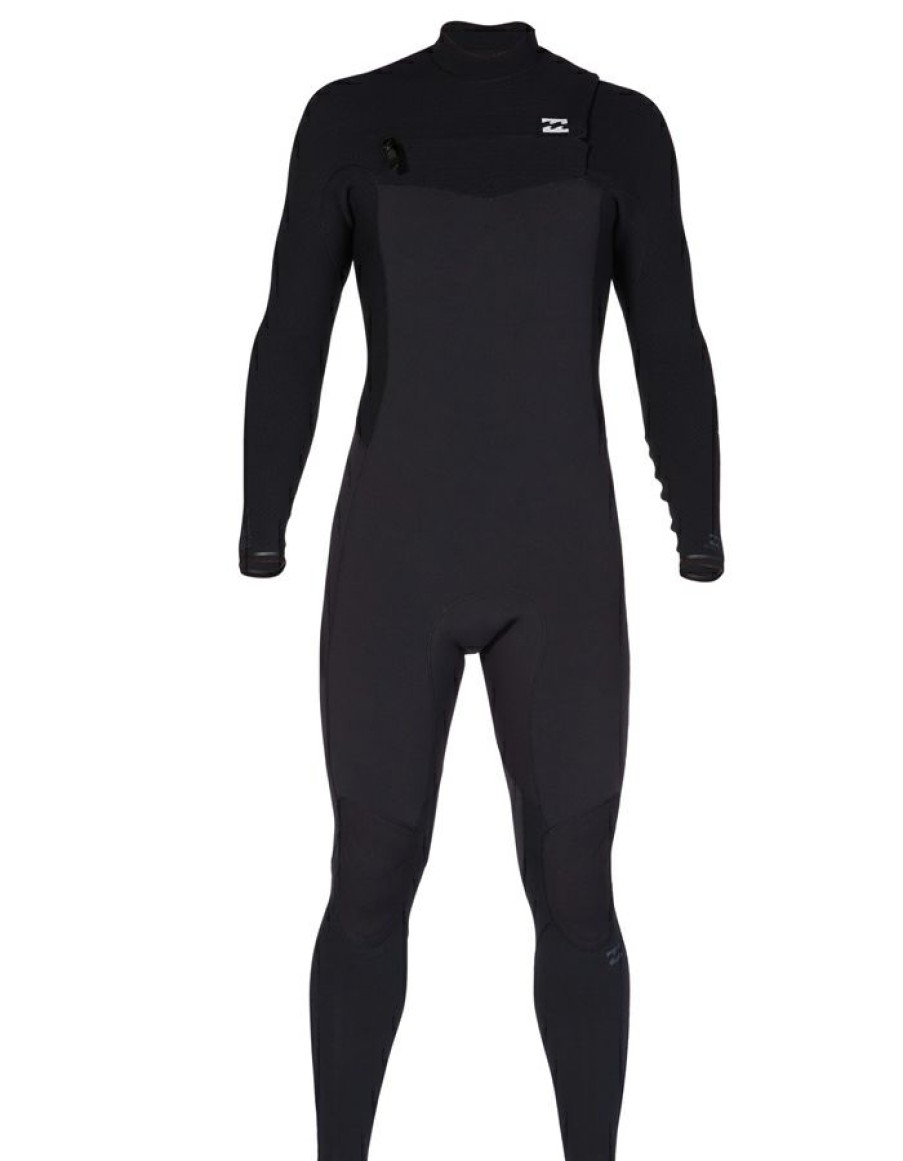 Wetsuits * | Featured Billabong 4/3 Revolution Graphene Comp Chest Zip Wetsuit Black