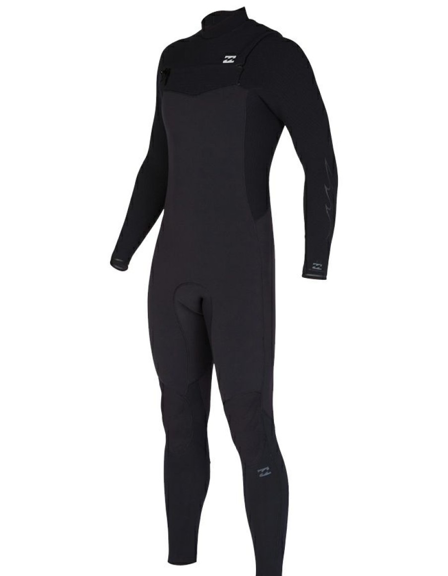 Wetsuits * | Featured Billabong 4/3 Revolution Graphene Comp Chest Zip Wetsuit Black