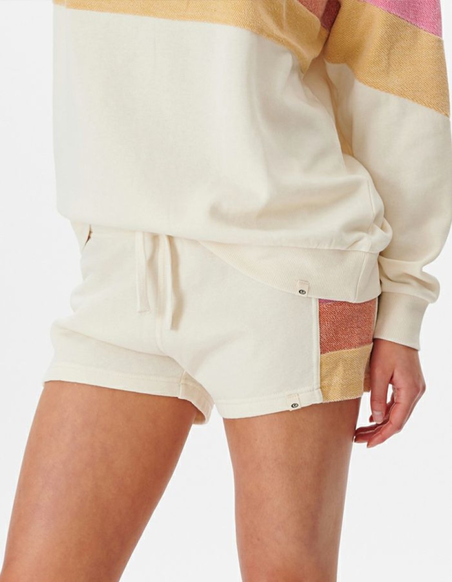 Womens * | Online Rip Curl Heat Wave Fleece Short Off White