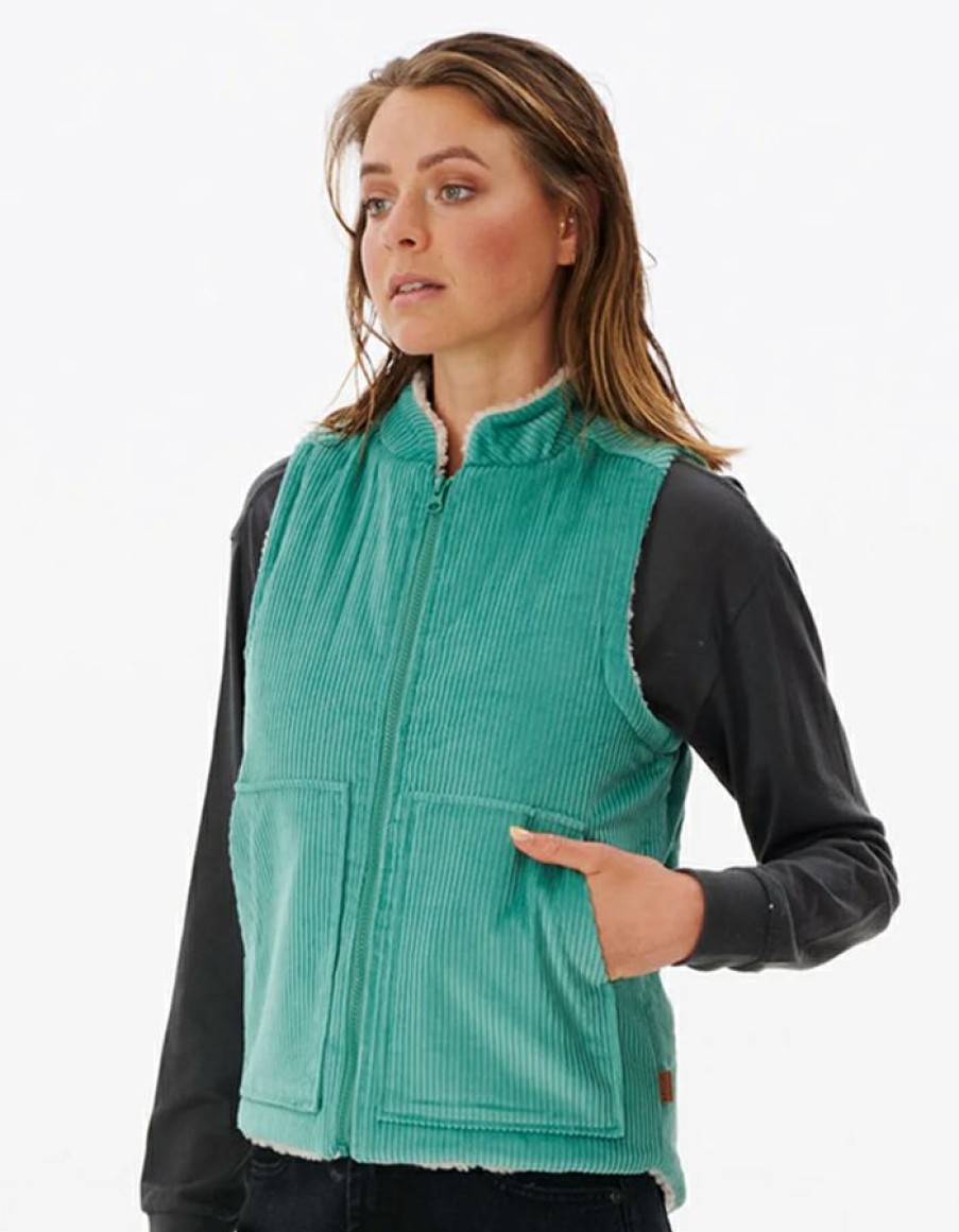 Womens * | Wholesale Rip Curl Breeze Vest Green