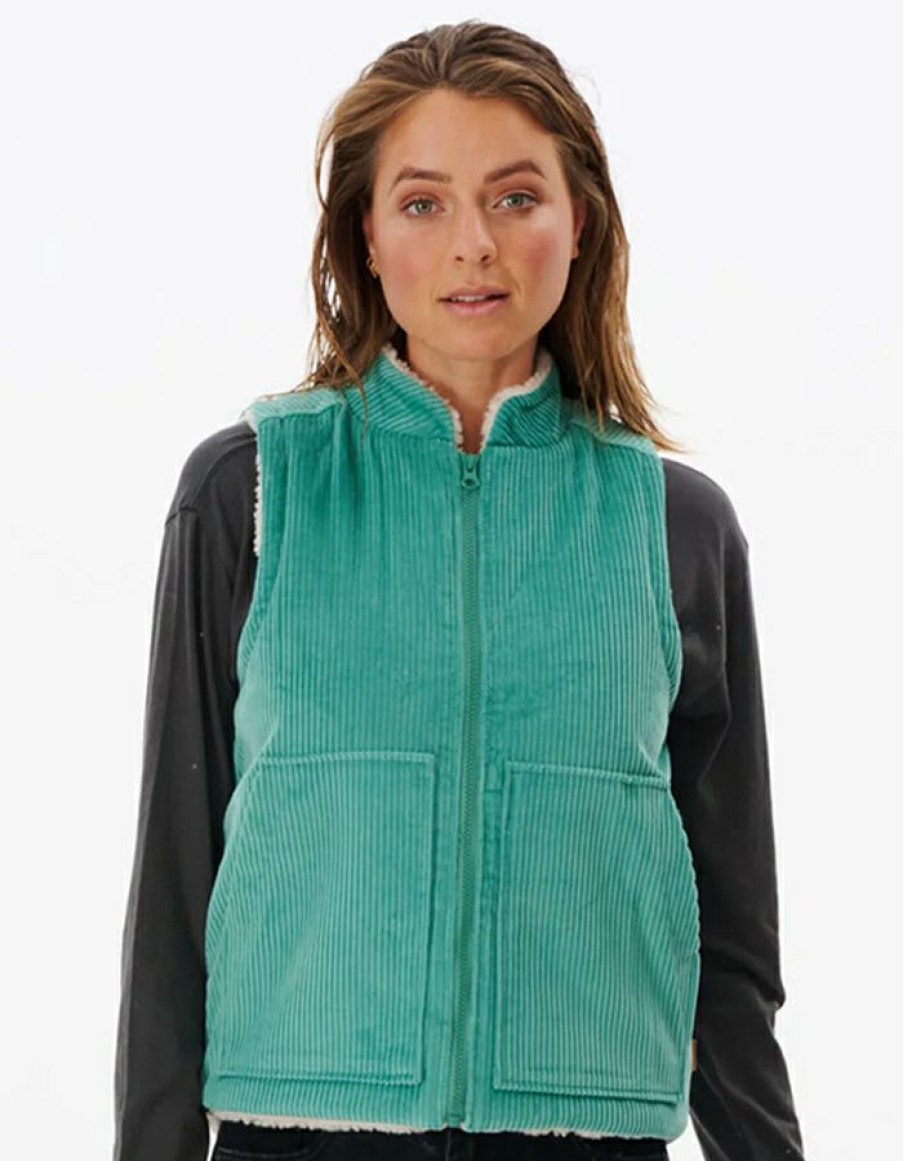 Womens * | Wholesale Rip Curl Breeze Vest Green