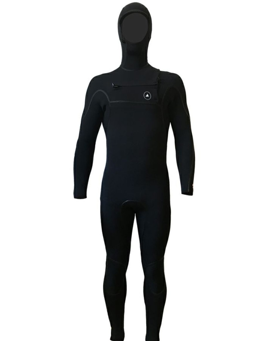 Wetsuits * | Featured Zion Yeti 6/5/4 Steamer With Built-In Hood Chest Zip Wetsuit