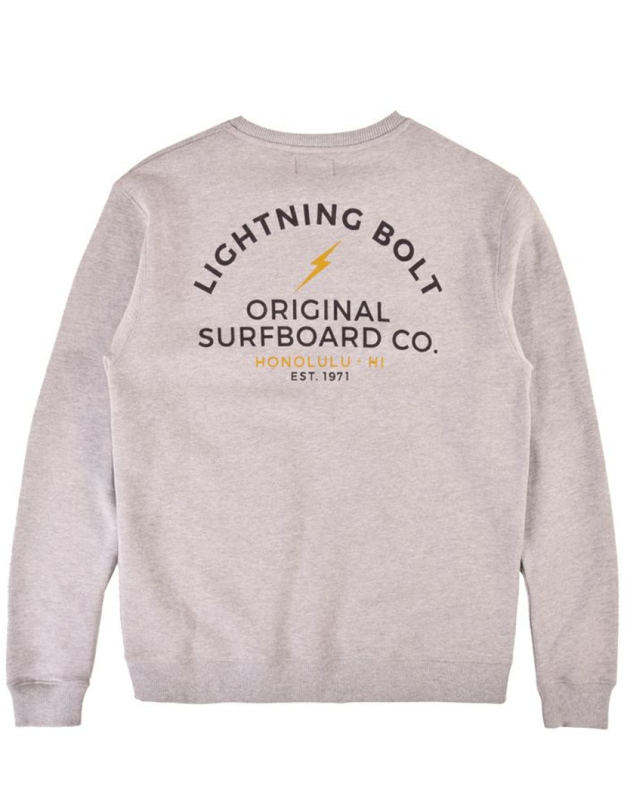 Mens * | Limited Edition Lightning Bolt Venice Surf Co Grey Melange