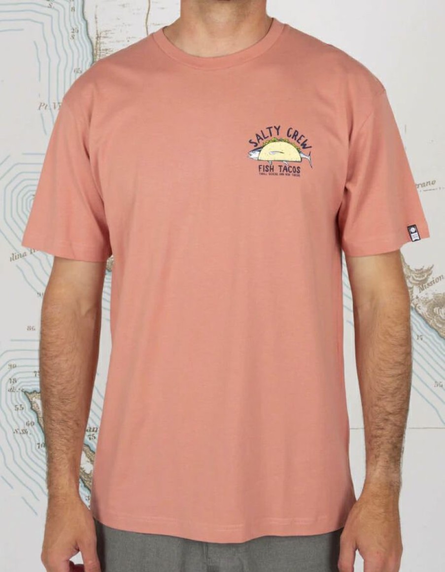 Mens * | Crazy Deals Salty Crew Baja Fresh Coral Tee