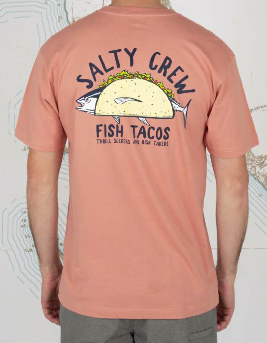 Mens * | Crazy Deals Salty Crew Baja Fresh Coral Tee