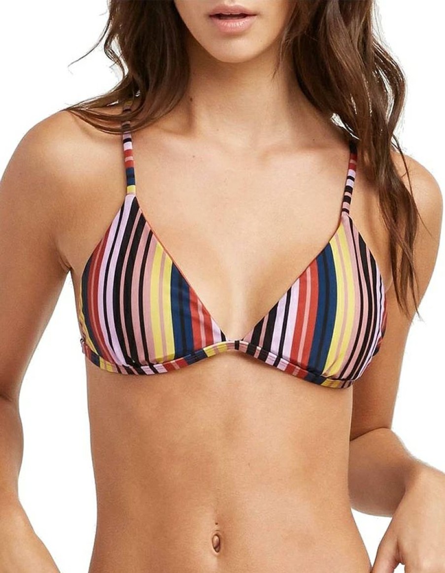 Womens * | New Rvca Talum Racerback Bikini Top